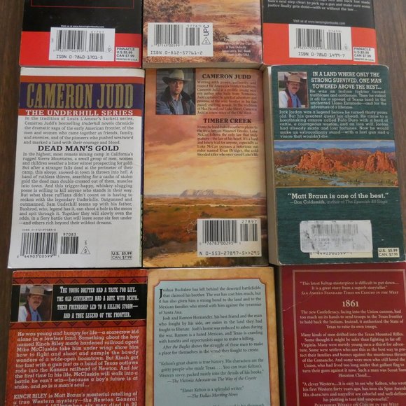 Lot of 9 Vintage Western Paperback Books Various Authors - Picture 7 of 8